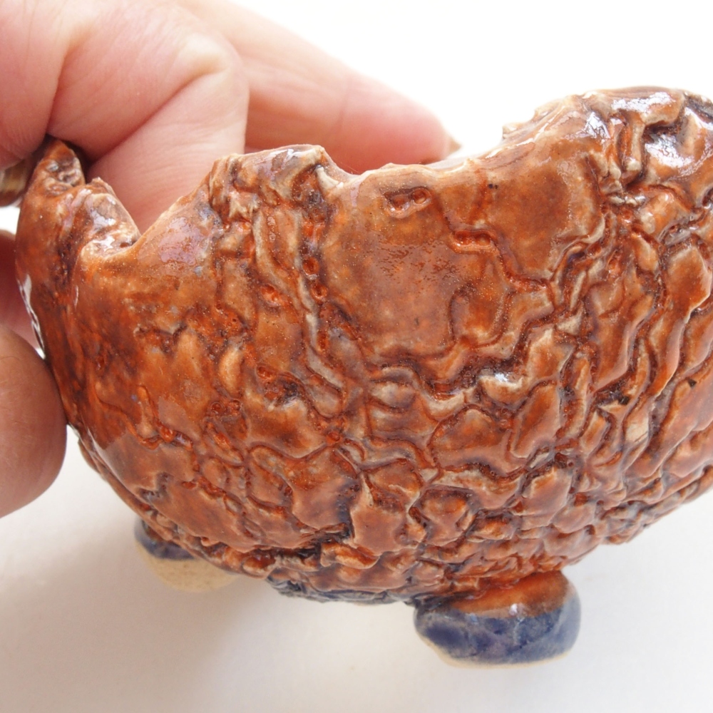 Ceramic shell 8 x 7,5 x 6 cm, color brown