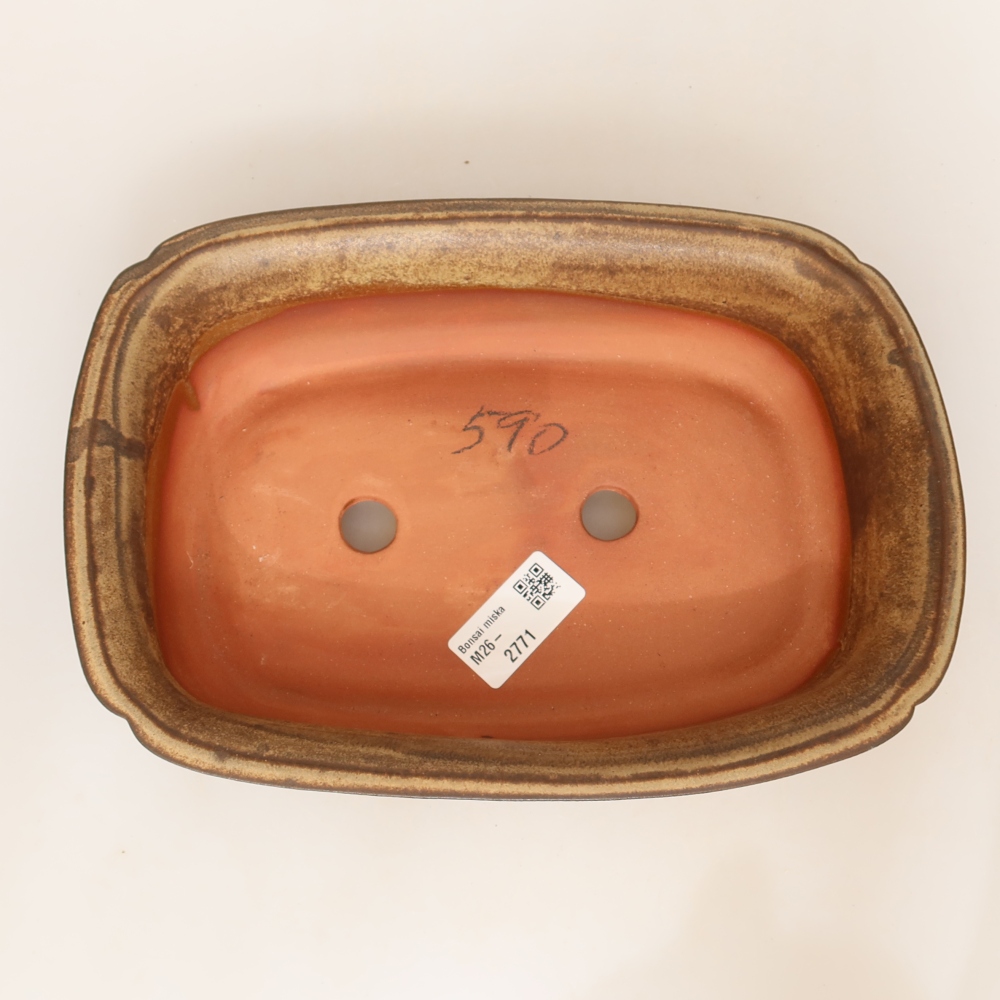 Ceramic Bowl, 24 x 17 x 6 cm, brown