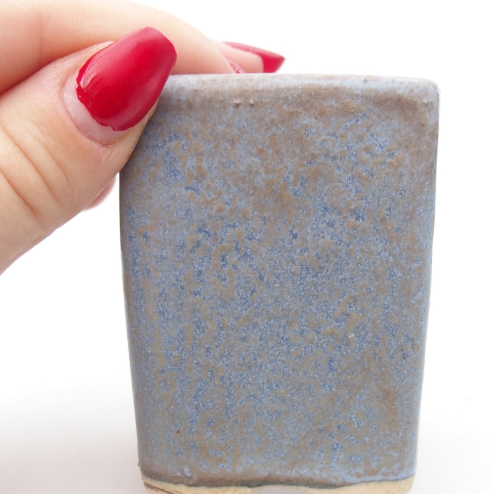 Ceramic bonsai bowl 5 x 5 x 6,5 cm, colour blue