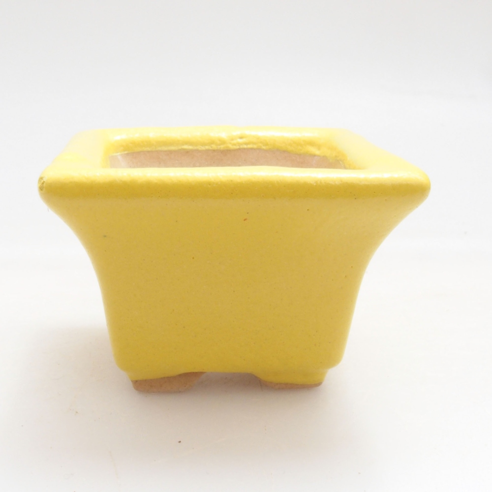 Ceramic bonsai bowl 5 x 5 x 3,5 cm, yellow