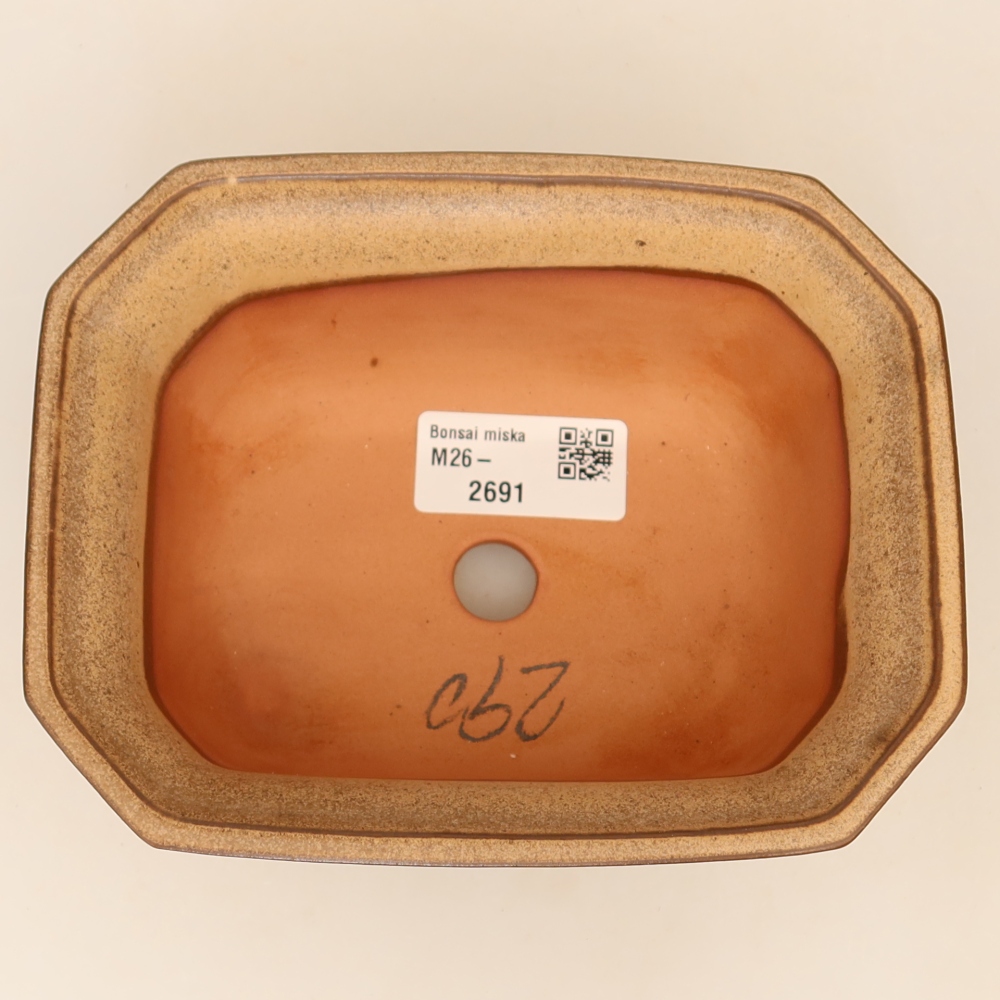Ceramic Bowl  15 x 12 x 7 cm, brown