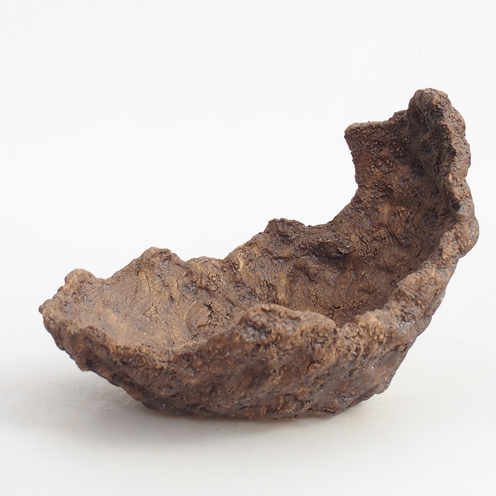 Ceramic shell 14,5 x 13 x 13 cm , colour brown