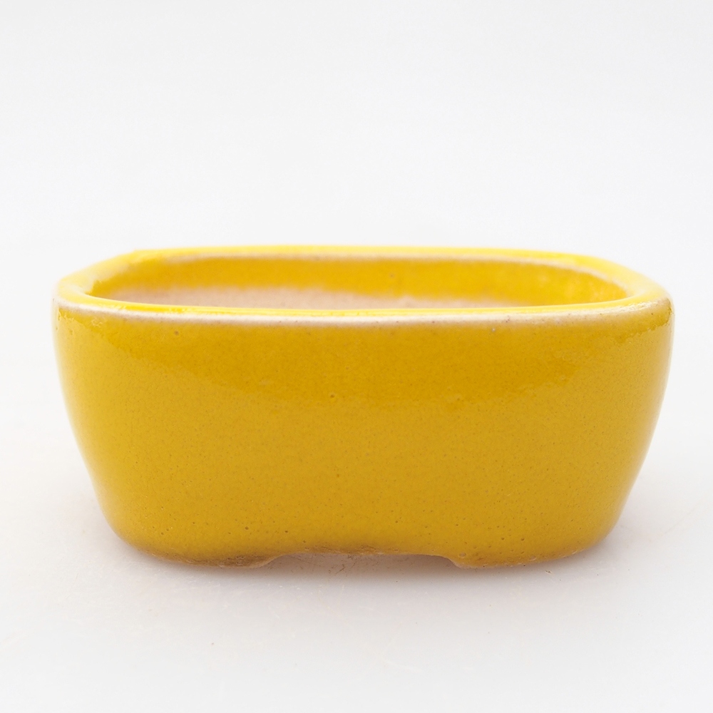 Mini bonsai bowl 6 x 5 x 2,5 cm, yellow