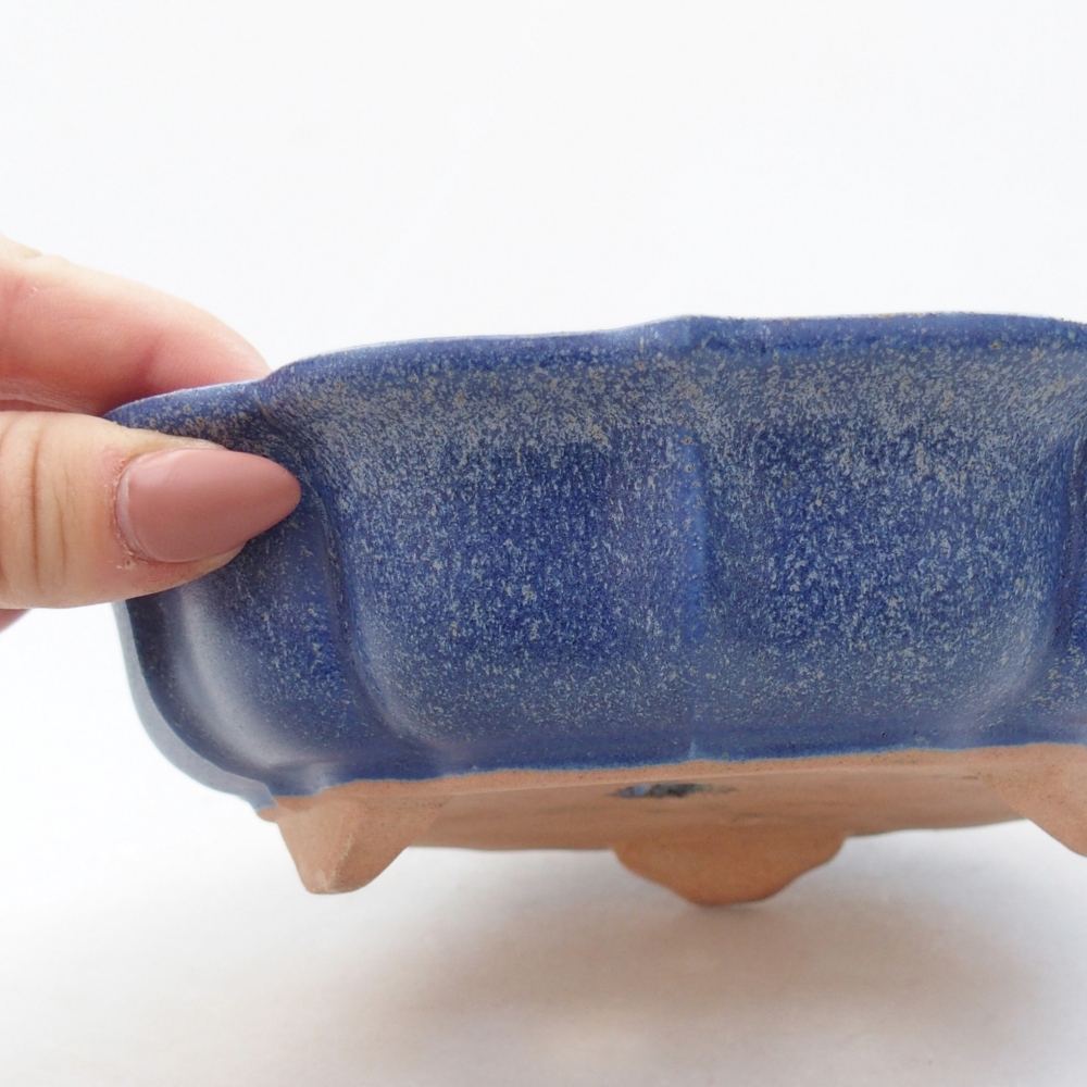 Ceramic bonsai bowl 19 x 19 x 5 cm, colour blue