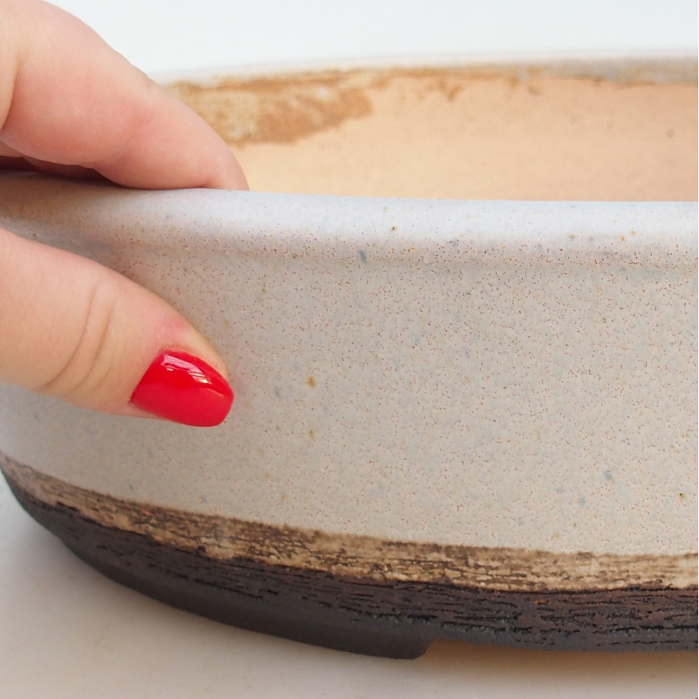 Bonsai bowl 32,5 x 26,5 x 8,5 cm , colour beige