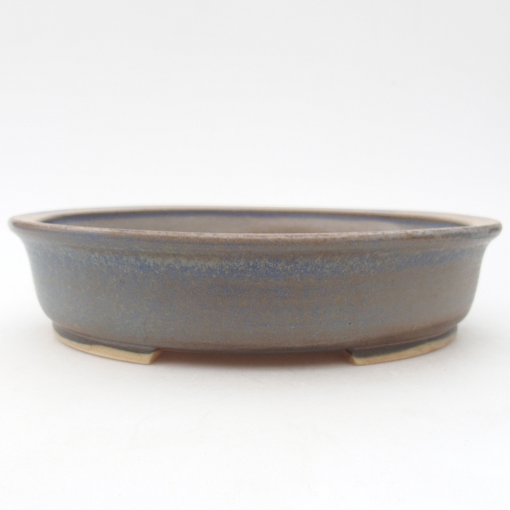 Ceramic bonsai bowl 21 x 19 x 8 cm, colour blue