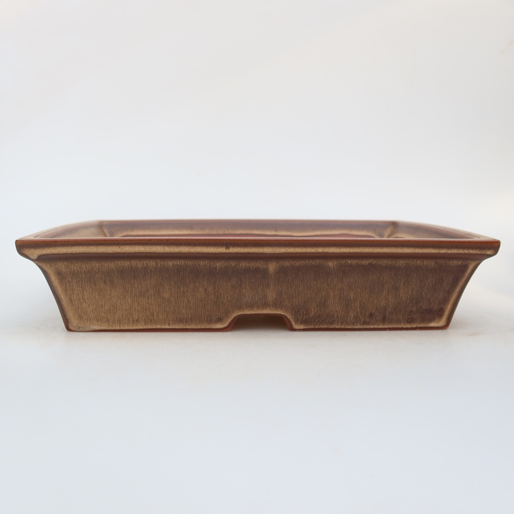 Ceramic Bowl  26 x 20 x 5 cm, brown