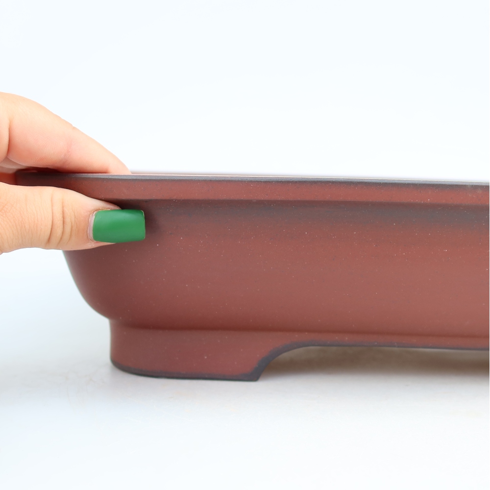 Ceramic Bowl  32 x 24.5 x 8 cm, brick red