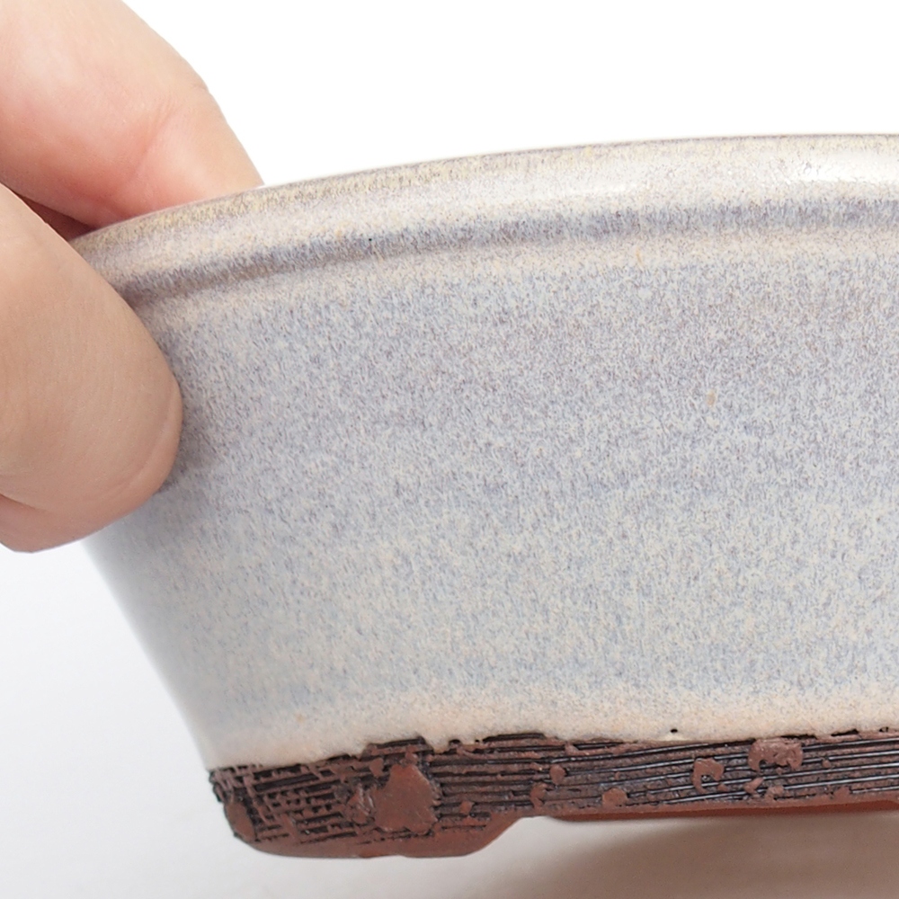 Ceramic bonsai bowl 19 x 19 x 6 cm, colour blue