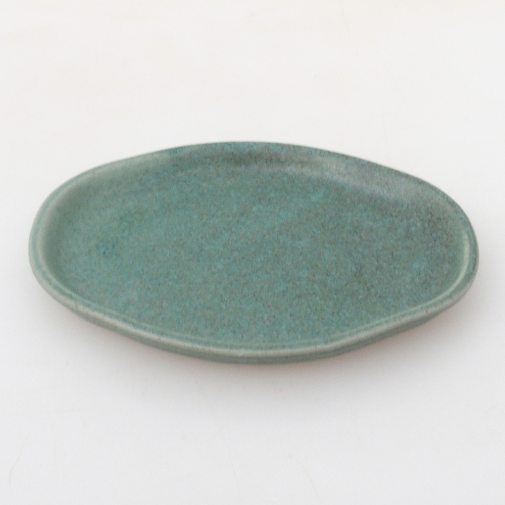 Ceramic bowl H05 -11 x 8.5 x 1 cm - green