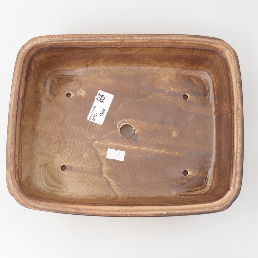 Ceramic bonsai bowl 25 x 20 x 7 cm, pink