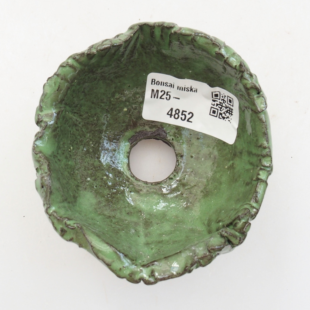 Ceramic shell 7 x 7 x 5 cm, color green