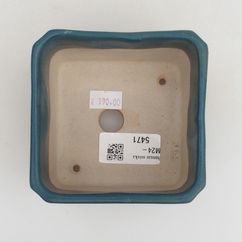 Ceramic bonsai bowl 9,5 x 9,5 x 7 cm, color blue