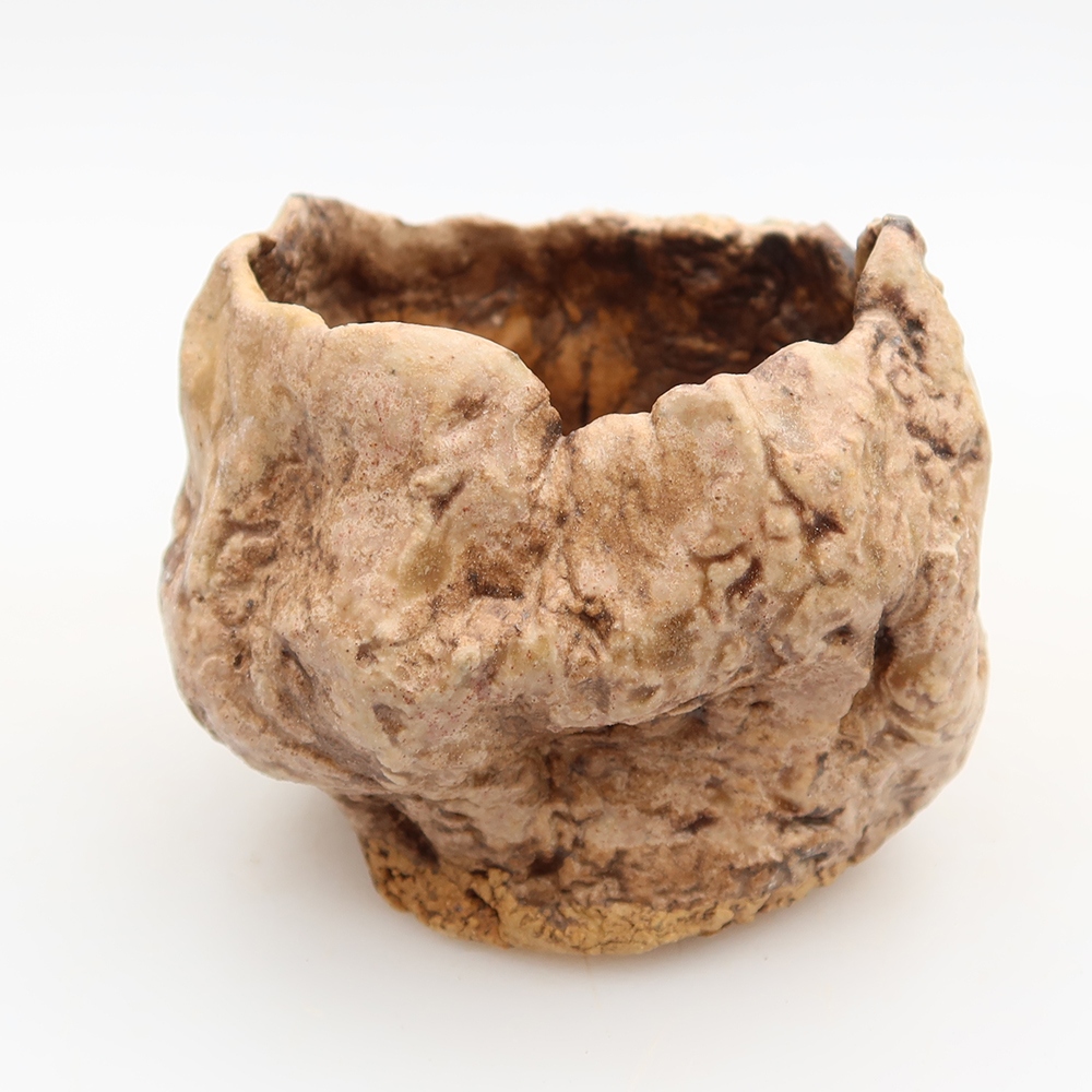 Ceramic Shell, 6 x 6 x 6 cm, beige-brown