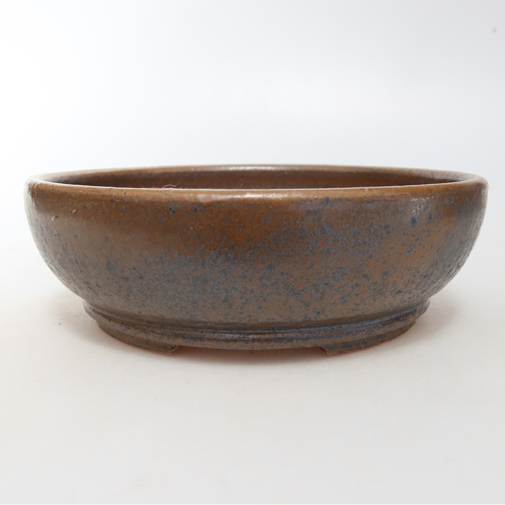 Ceramic bonsai bowl 18 x 18 x 5,5 cm, brown