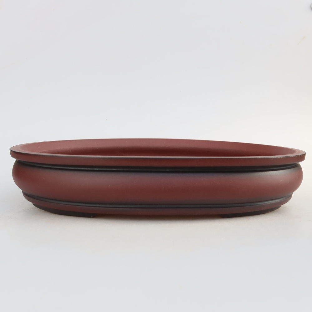 Ceramic Bowl  31 x 23.5 x 5.5 cm, brick red