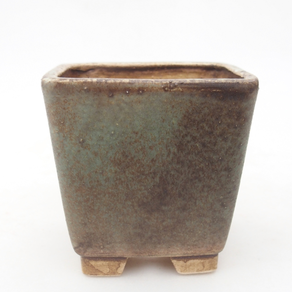 Ceramic bonsai bowl 7,5 x 7,5 x 7,5 cm, green