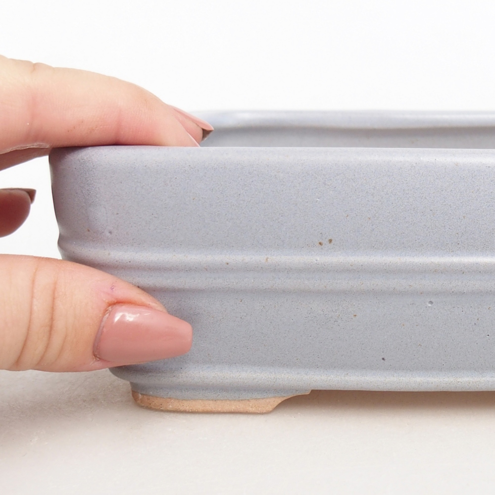 Ceramic bonsai bowl 16,5 x 12 x 5,5 cm, colour blue