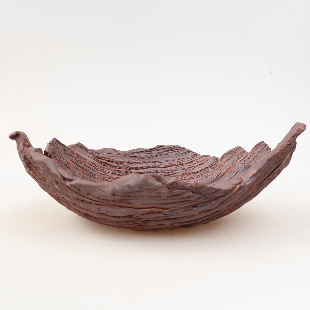 Ceramic Shell  22.5 x 16 x 8 cm, brown