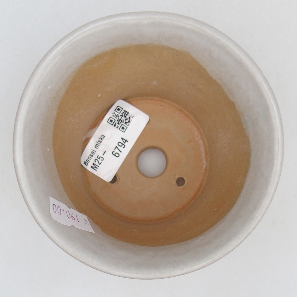 Ceramic bonsai bowl 11 x 11 x 7 cm, white