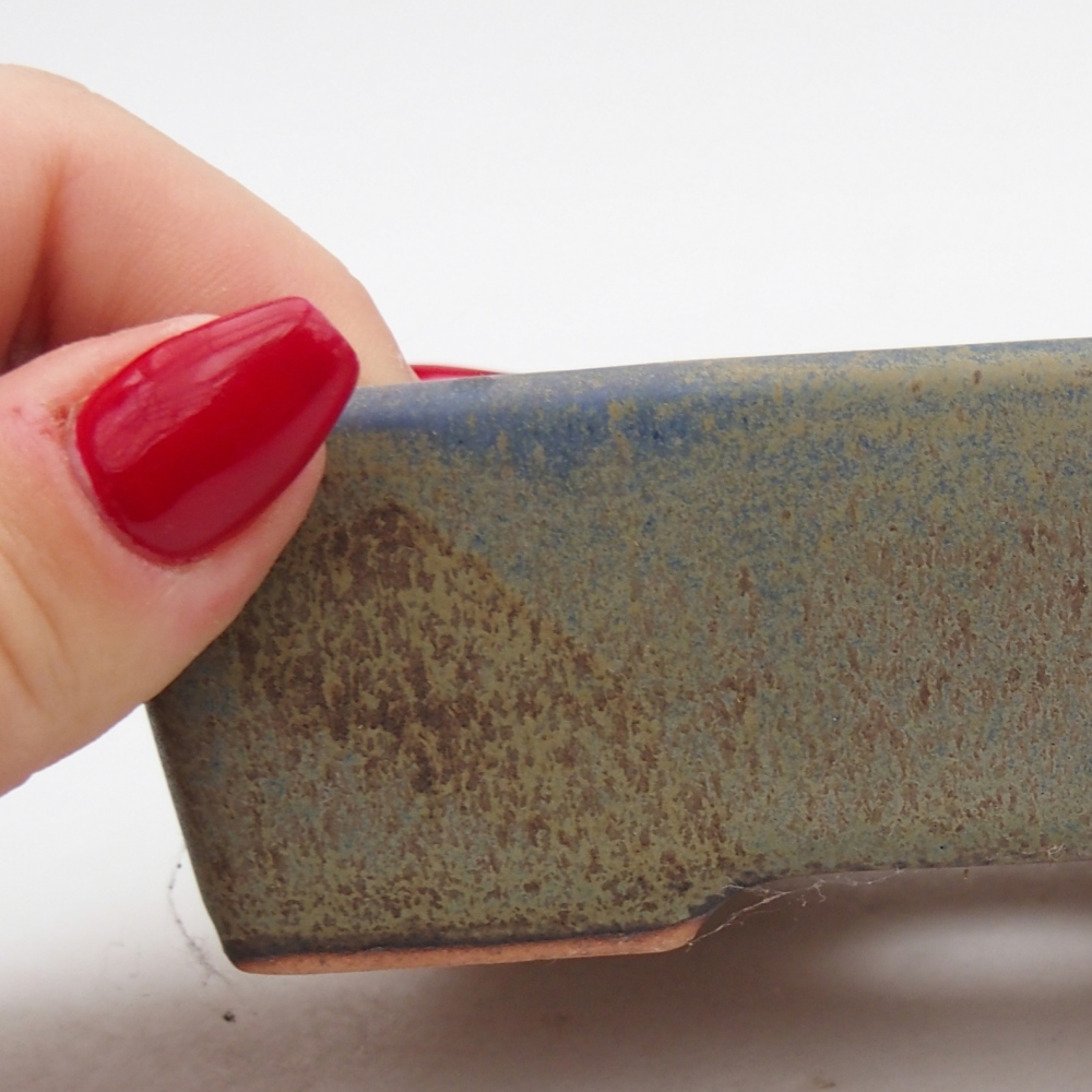 Ceramic bonsai bowl 11,5 x 9,5 x 6 cm, colour blue