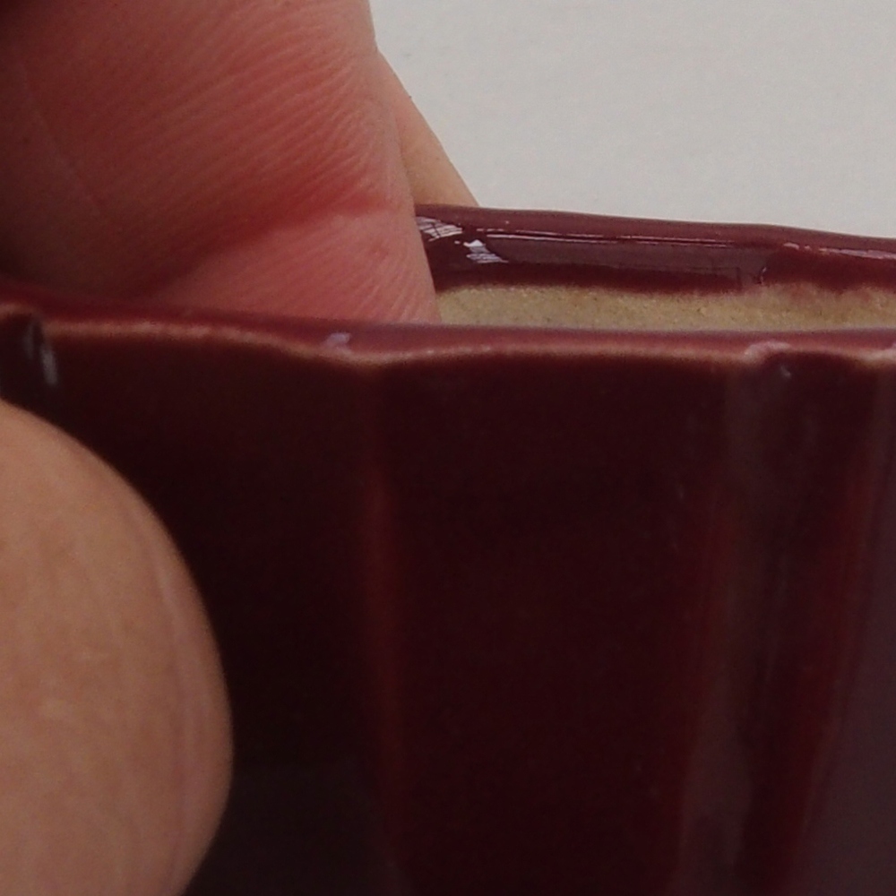 Mini bonsai bowl 5 x 5 x 3 cm, color burgundy