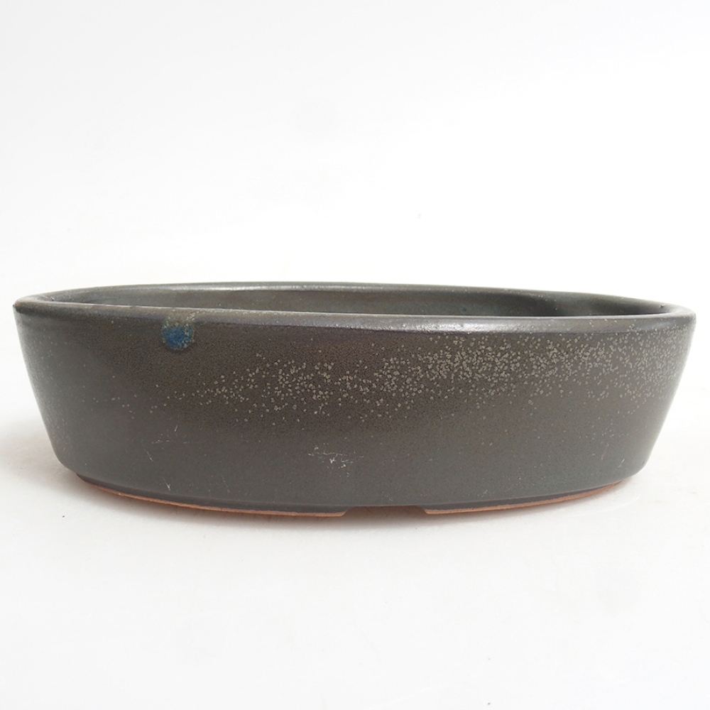 Ceramic bonsai bowl 16,5 x 11 x 4 cm, color gray