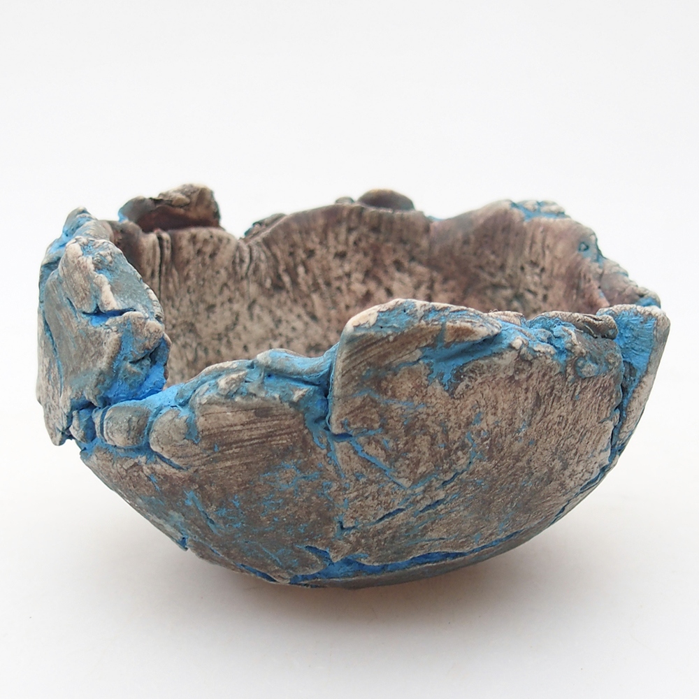Ceramic Shell 9 x 9 x 5,5 cm , colour blue