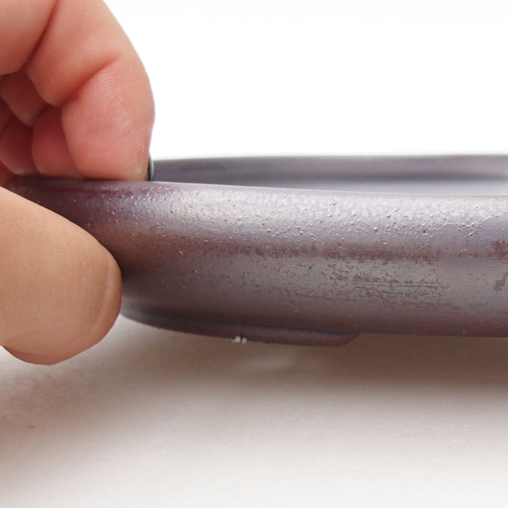 Ceramic bonsai bowl 22,5 x 17 x 3 cm, color metallic