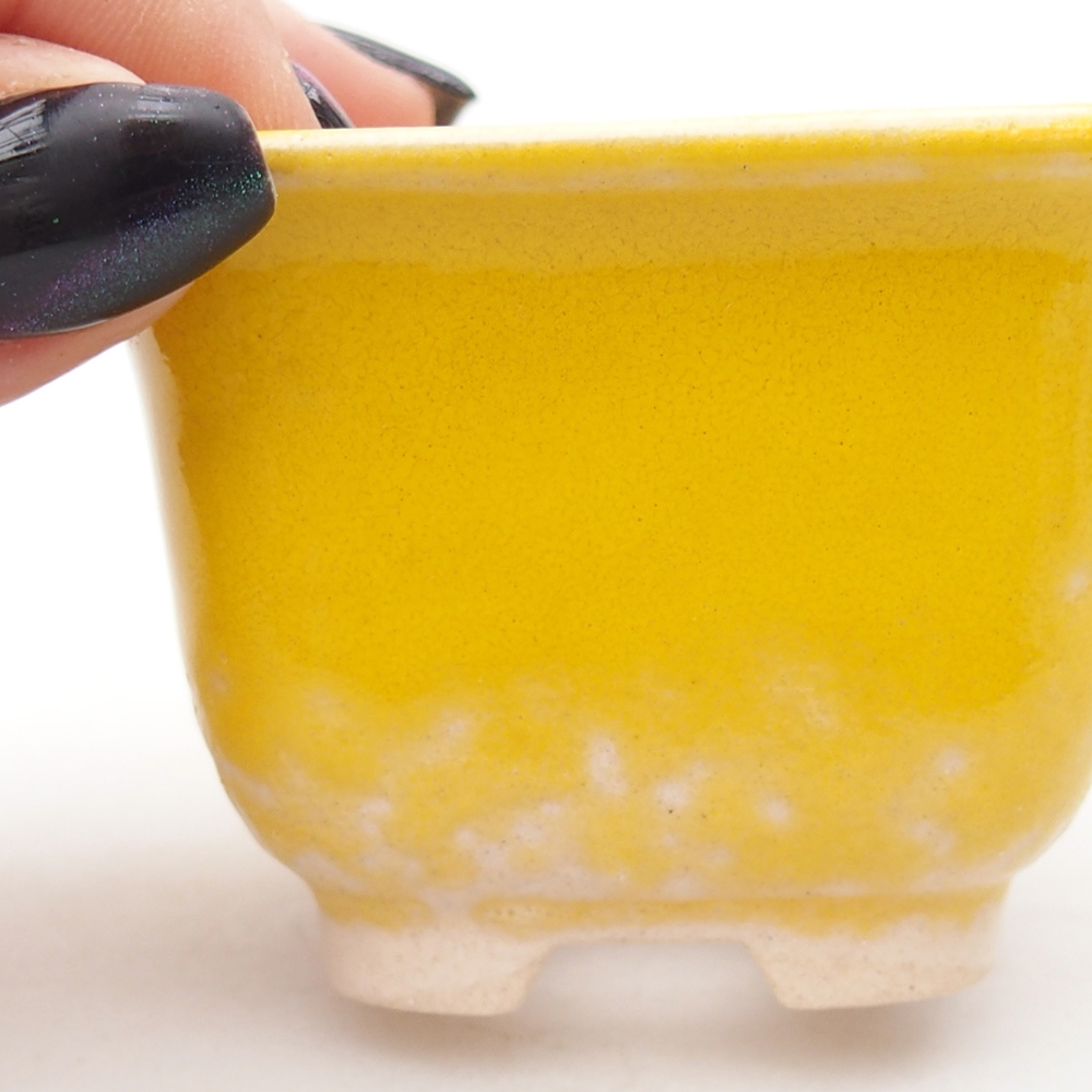 Mini bonsai bowl 6,5 x 6,5 x 4,5 cm, yellow
