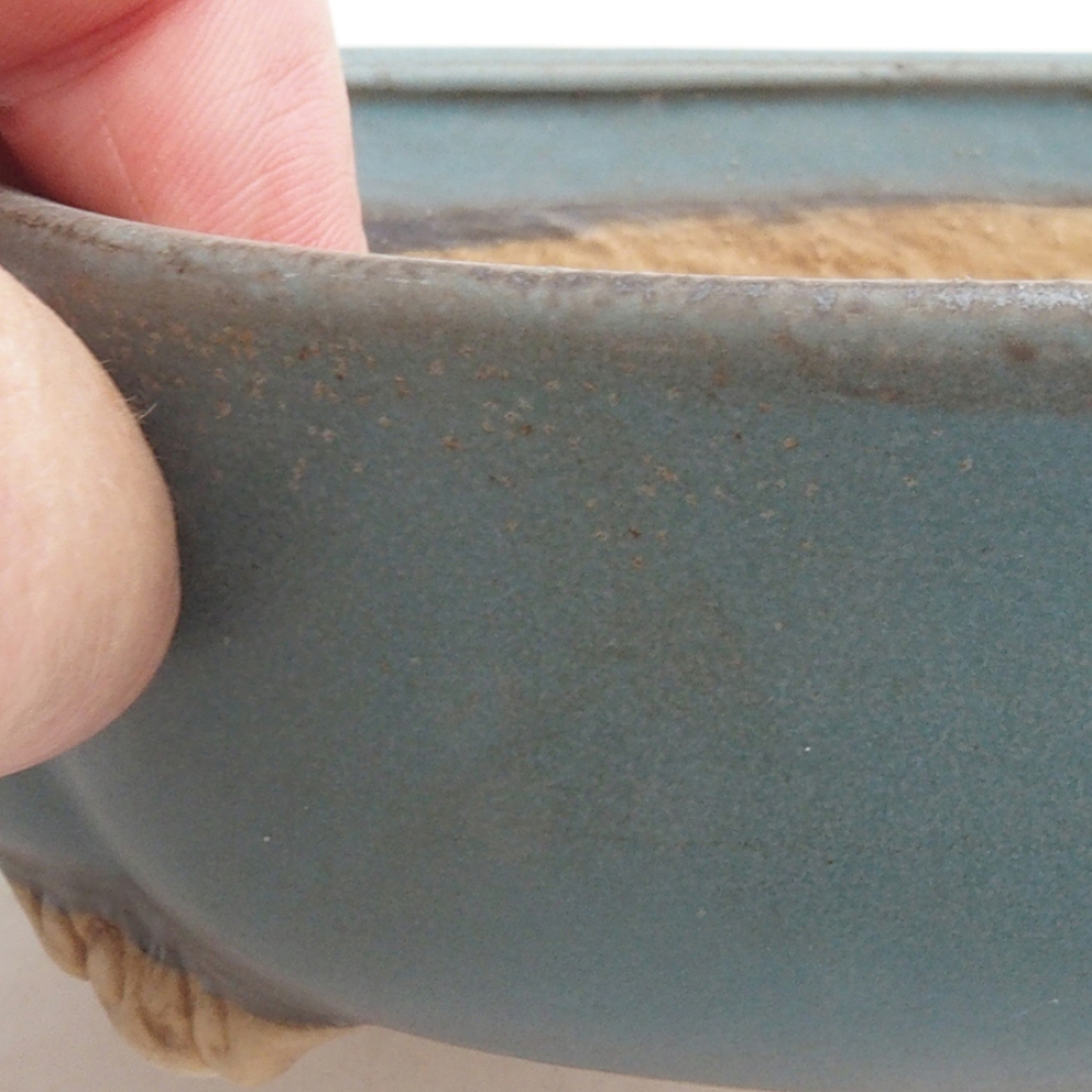 Ceramic bonsai bowl 16,5 x 15 x 5,5 cm, color blue