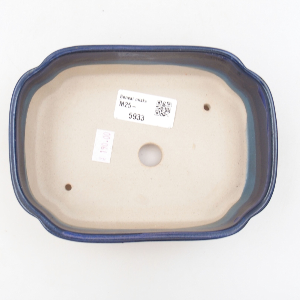 Ceramic bonsai bowl 16 x 12 x 4,5 cm, color blue