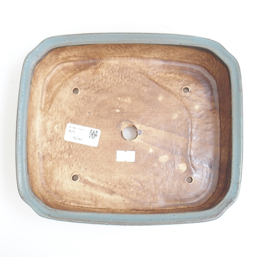 Ceramic bonsai bowl 24 x 20,5 x 6 cm, colour blue