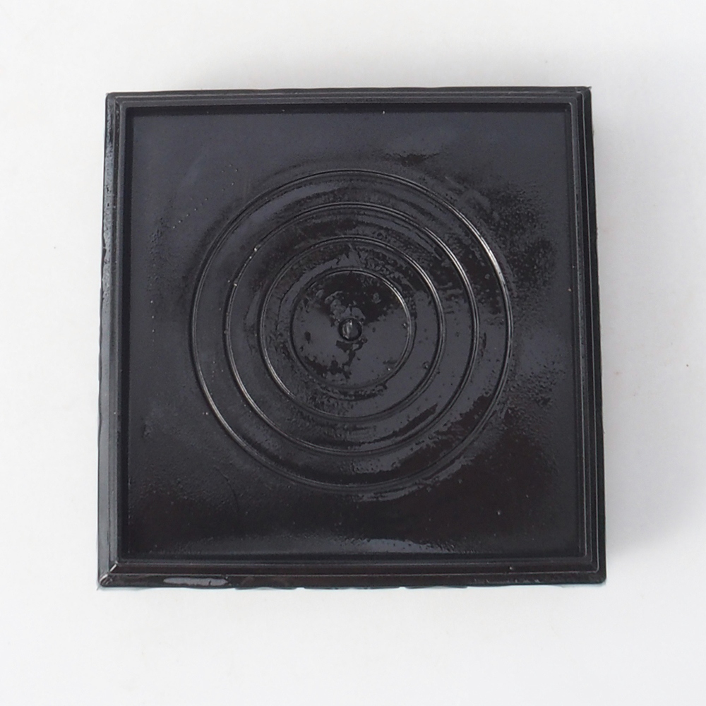 Bonsai table plastic square 11 x 11 x 3,5  cm, color black