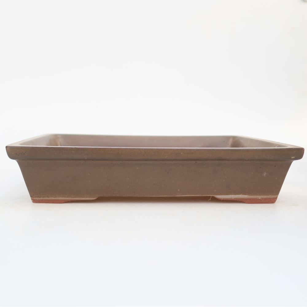 Ceramic Bowl  26 x 20 x 5 cm, brown