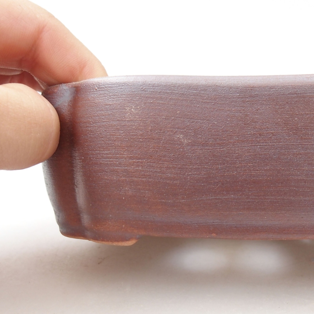 Ceramic bonsai bowl 12 x 9 x 4,5 cm, color metallic