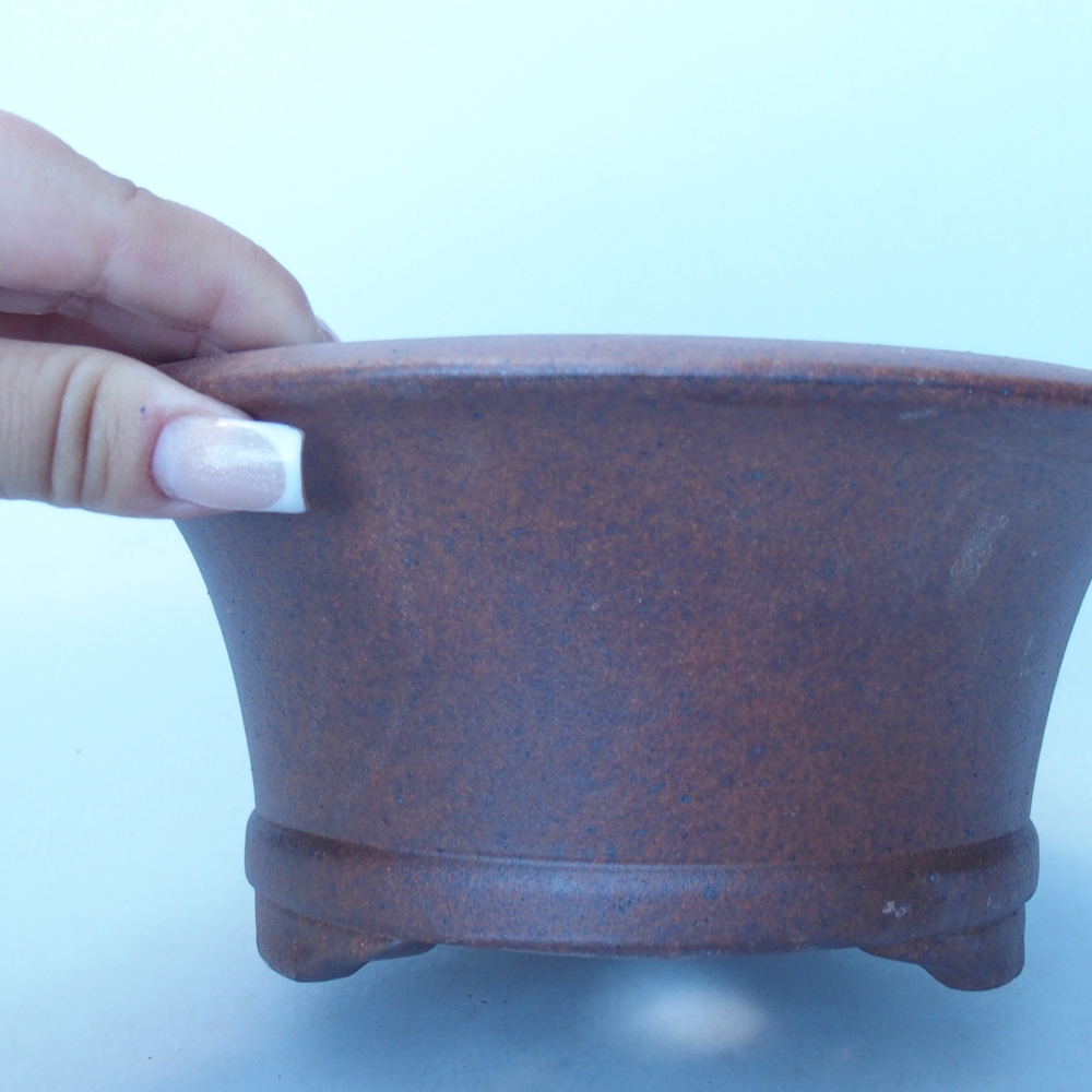 Bowl 19 x 19 x 9 cm brown