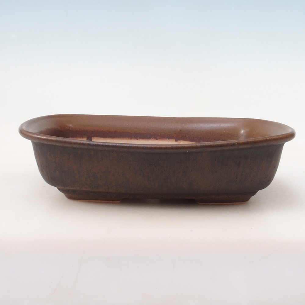 Bonsai bowl H09 - 30 x 23 x 7.5 cm. - brown