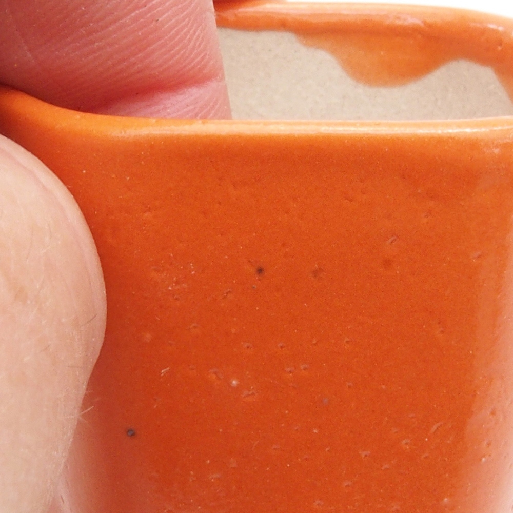 Mini bonsai bowl 5 x 5 x 5 cm, color orange