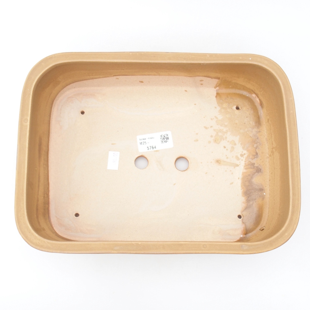 Ceramic bonsai bowl 28 x 21 x 7,5 cm, color beige