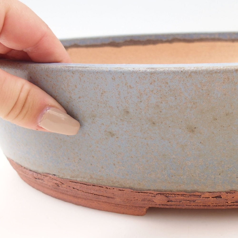 Bonsai bowl 33 x 26 x 8 cm , colour blue
