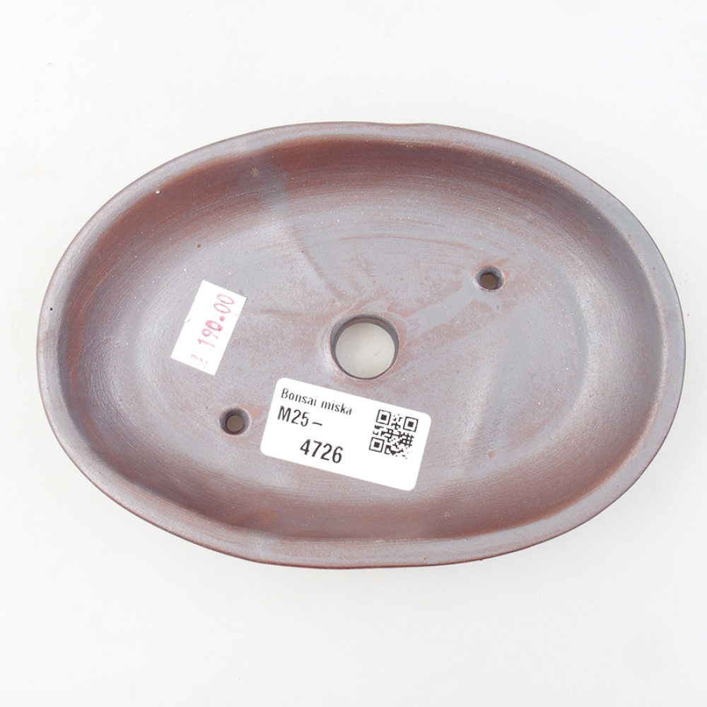 Ceramic bonsai bowl 15,5 x 11 x 3 cm, color metallic