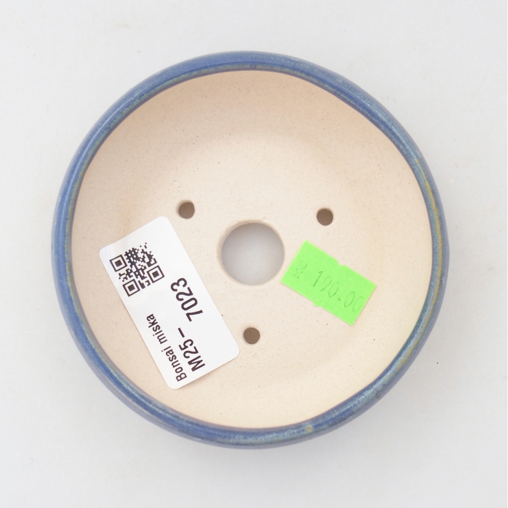 Ceramic bonsai bowl 9 x 9 x 2,5 cm, colour blue