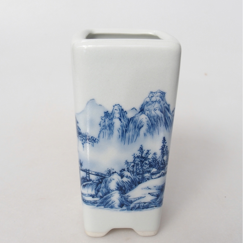 Ceramic bonsai bowl 5,5 x 5,5 x 12 cm, colour white