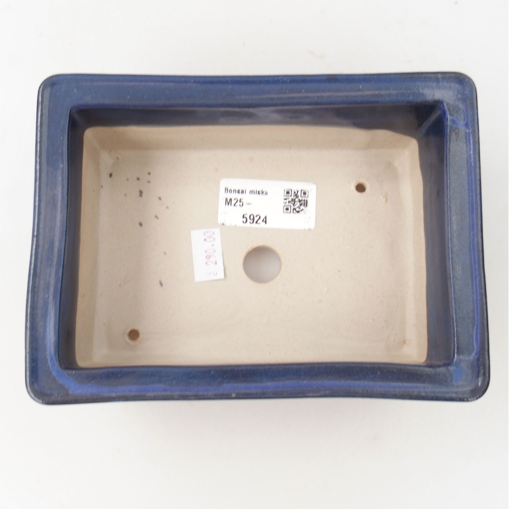 Ceramic bonsai bowl 16 x 12 x 4,5 cm, color blue