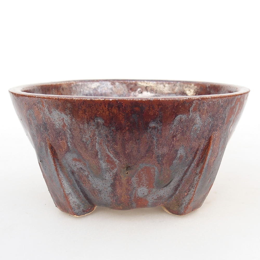 Ceramic bonsai bowl 13,5 x 13,5 x 6,5 cm, brown