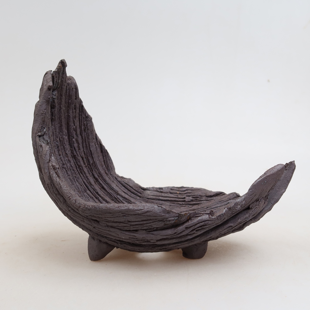 Ceramic Shell  14.5 x 11 x 12.5 cm, brown