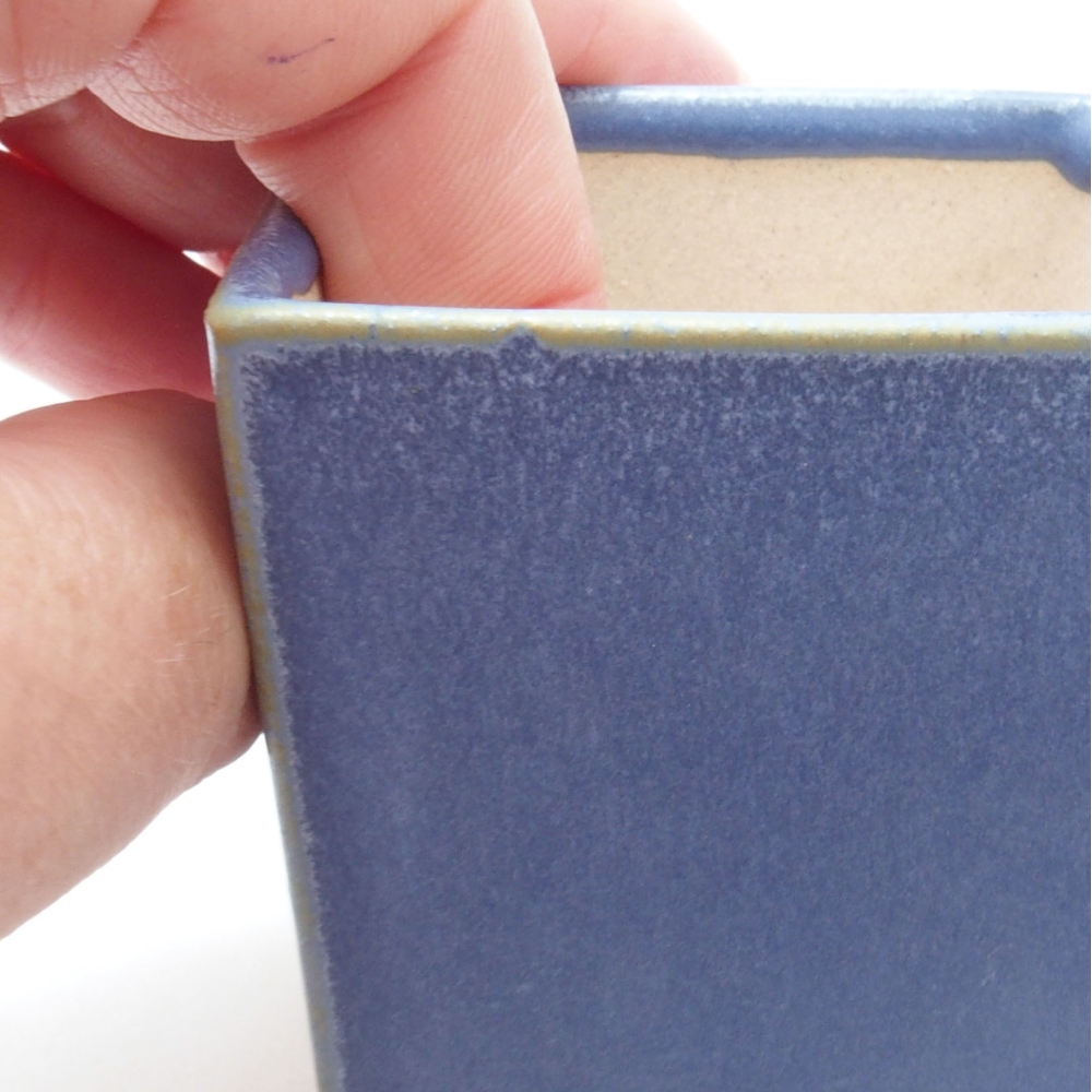 Mini bonsai bowl 5.5 x 5.5 x 6.5 cm, color blue