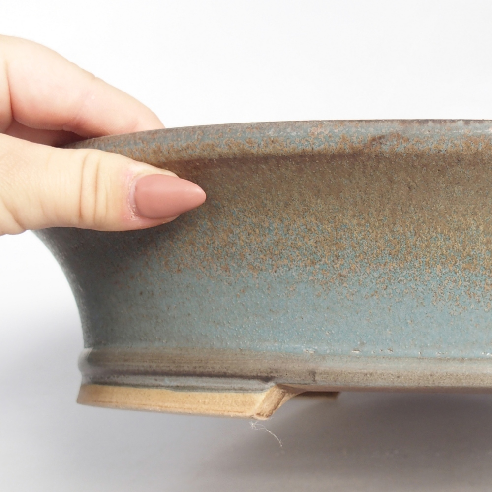 Ceramic bonsai bowl 32 x 29 x 7 cm, colour blue