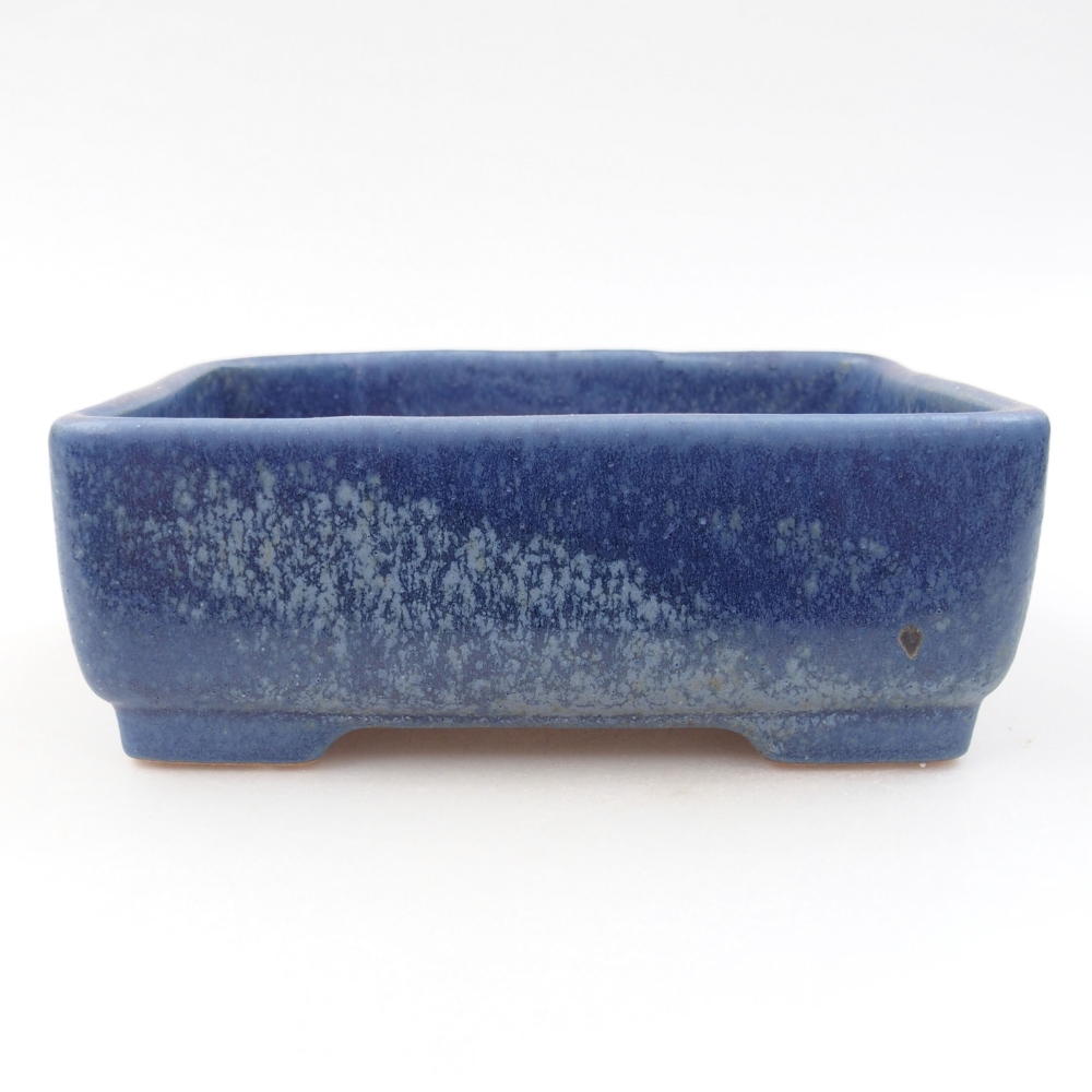Ceramic bonsai bowl 14,5 x 11 x 5,5 cm, color blue